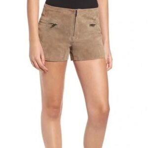 ANTHROPOLOGIE Blank NYC SUEDE LEATHER chino style shorts sz 26